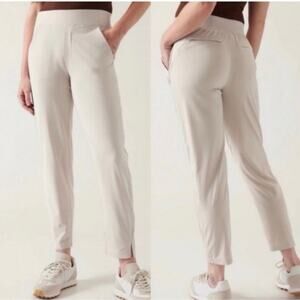 Athleta NNT Brooklyn Neutral Tone Pocketed Ankle Athletic Athleisure Pants 12
